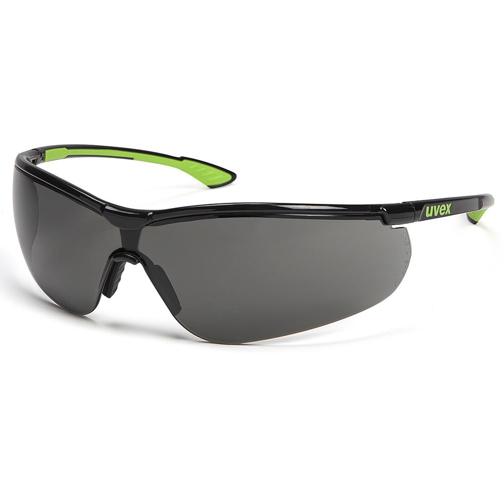 Uvex Sportstyle Safety Glasses 9193 Black and Green Frame with Grey Anti-Fog Lens Tactical Distributors Ltd New Zealand