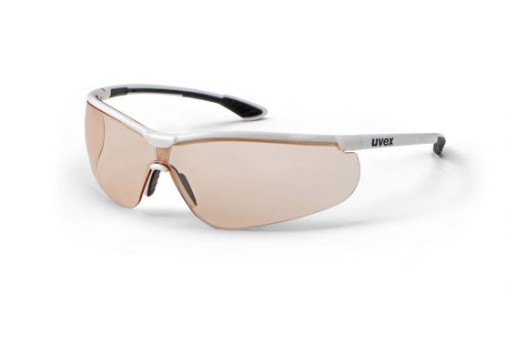 Uvex Sportstyle Safety Glasses 9193 Black and White Frame with Rose Anti-Fog Lens Tactical Distributors Ltd New Zealand
