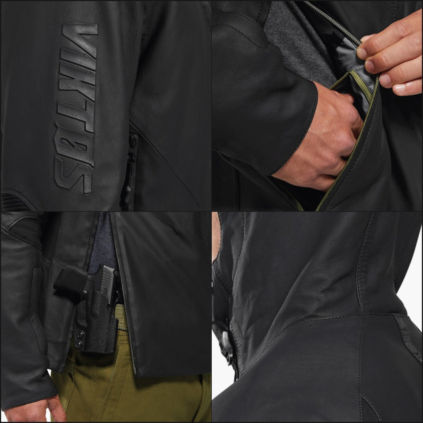 VIKTOS Actual Waterproof Leather Jacket Black Nightfjall Tactical Distributors Ltd New Zealand