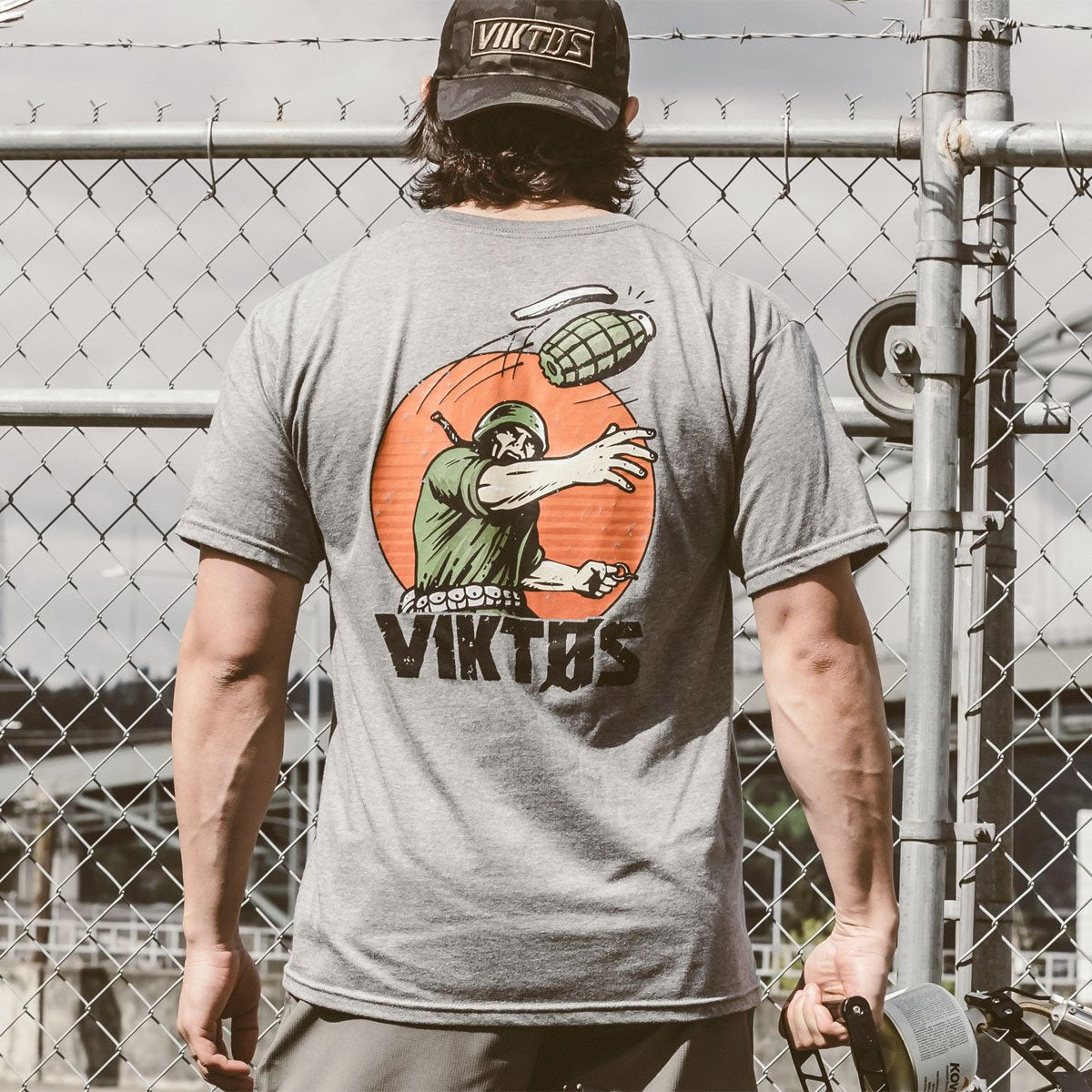 VIKTOS Pineapple Surprise Tee Graphite Heather Tactical Distributors Ltd New Zealand