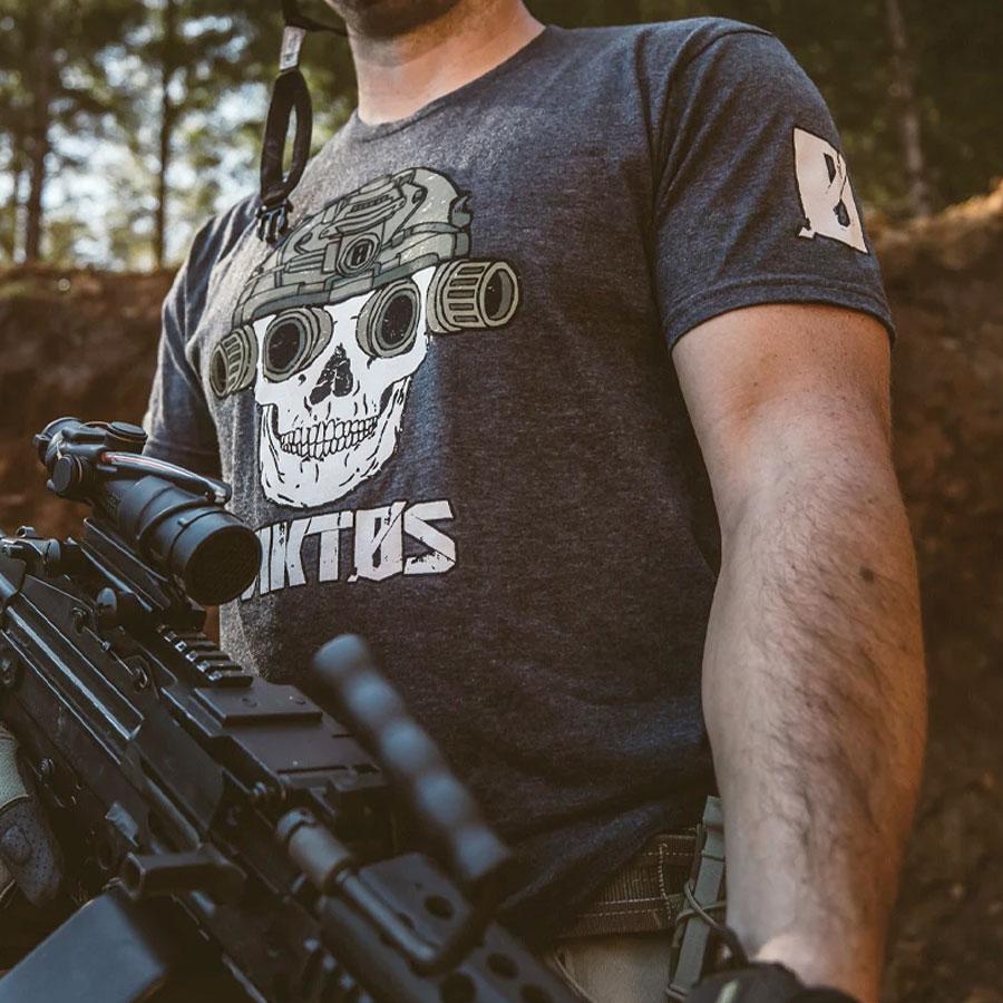 VIKTOS Quad Nod Tee Charcoal Heather Tactical Distributors Ltd New Zealand