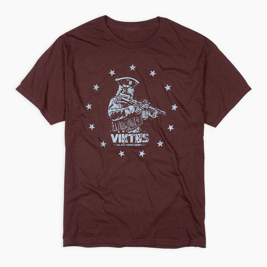 VIKTOS Tax Stamp Tee Burgundy Heather Tactical Distributors Ltd New Zealand