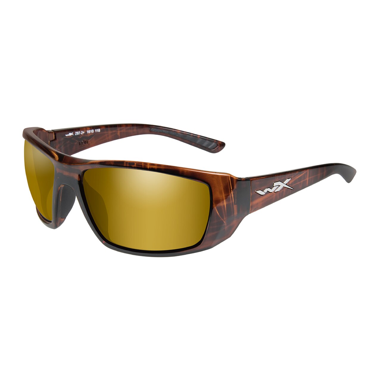 Wiley X Kobe Polarized Gold Mirror Lens Amber Hickory Brown Frame Tactical Distributors Ltd New Zealand