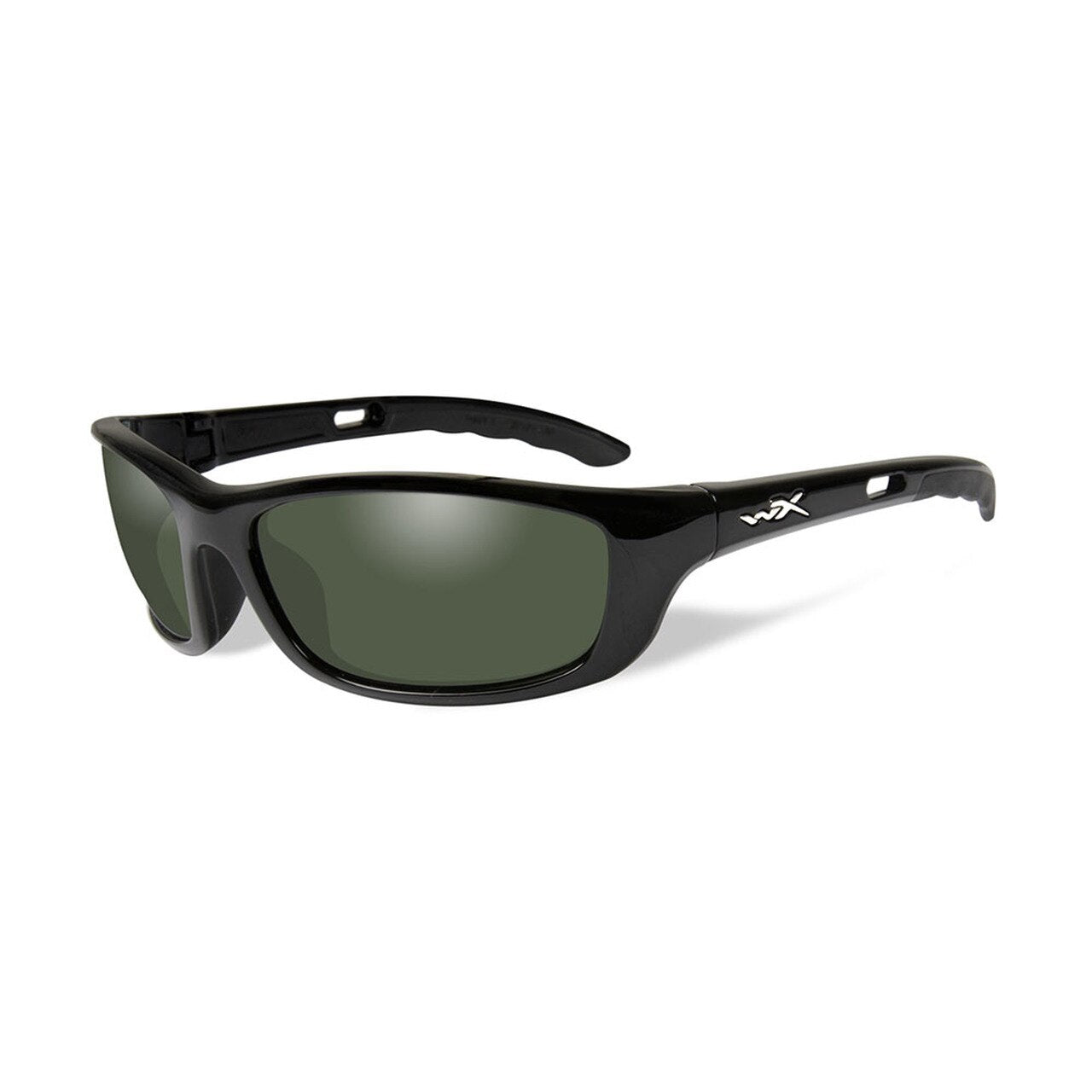 Wiley X P17 Sunglasses Polarised Green Lens Gloss Black Frame Tactical Distributors Ltd New Zealand