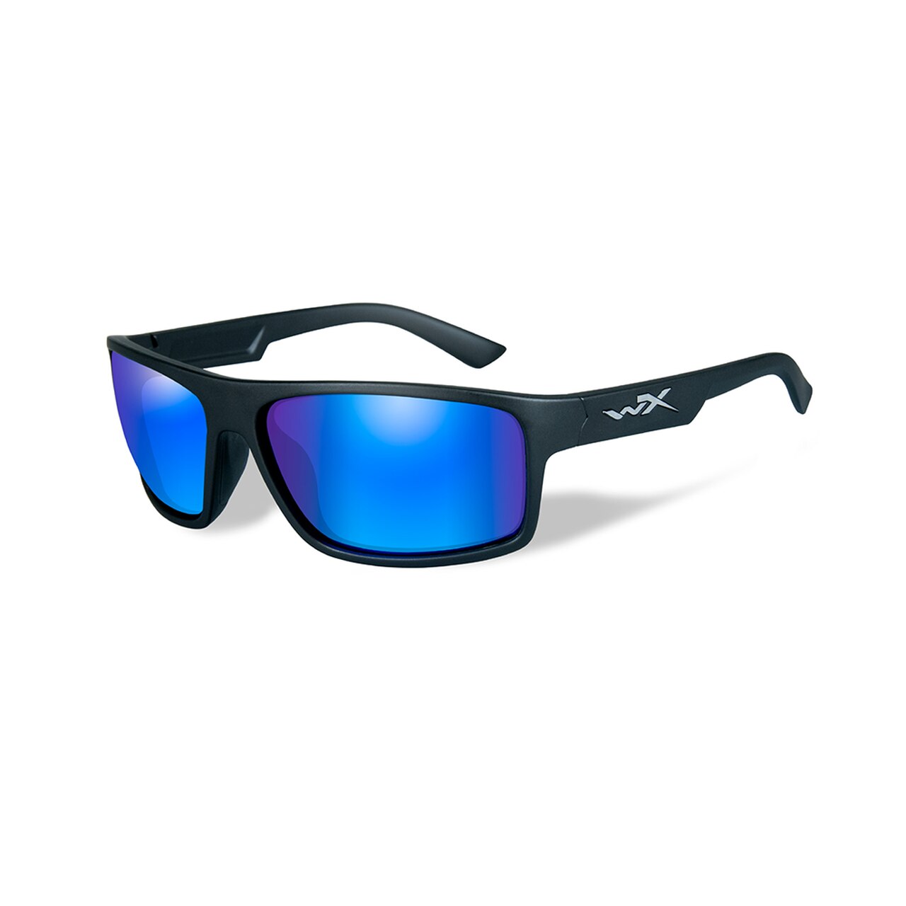 Wiley X Peak Sunglasses Polarised Blue Mirror Lens Matte Black Frame Tactical Distributors Ltd New Zealand
