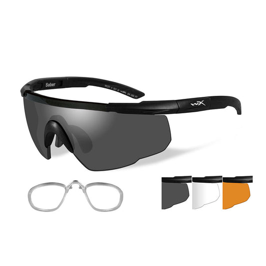 Wiley X Saber Advanced 3 Lens Kit Matte Black Frame + RX Insert Sunglasses Wiley X Tactical Gear Supplier Tactical Distributors Australia