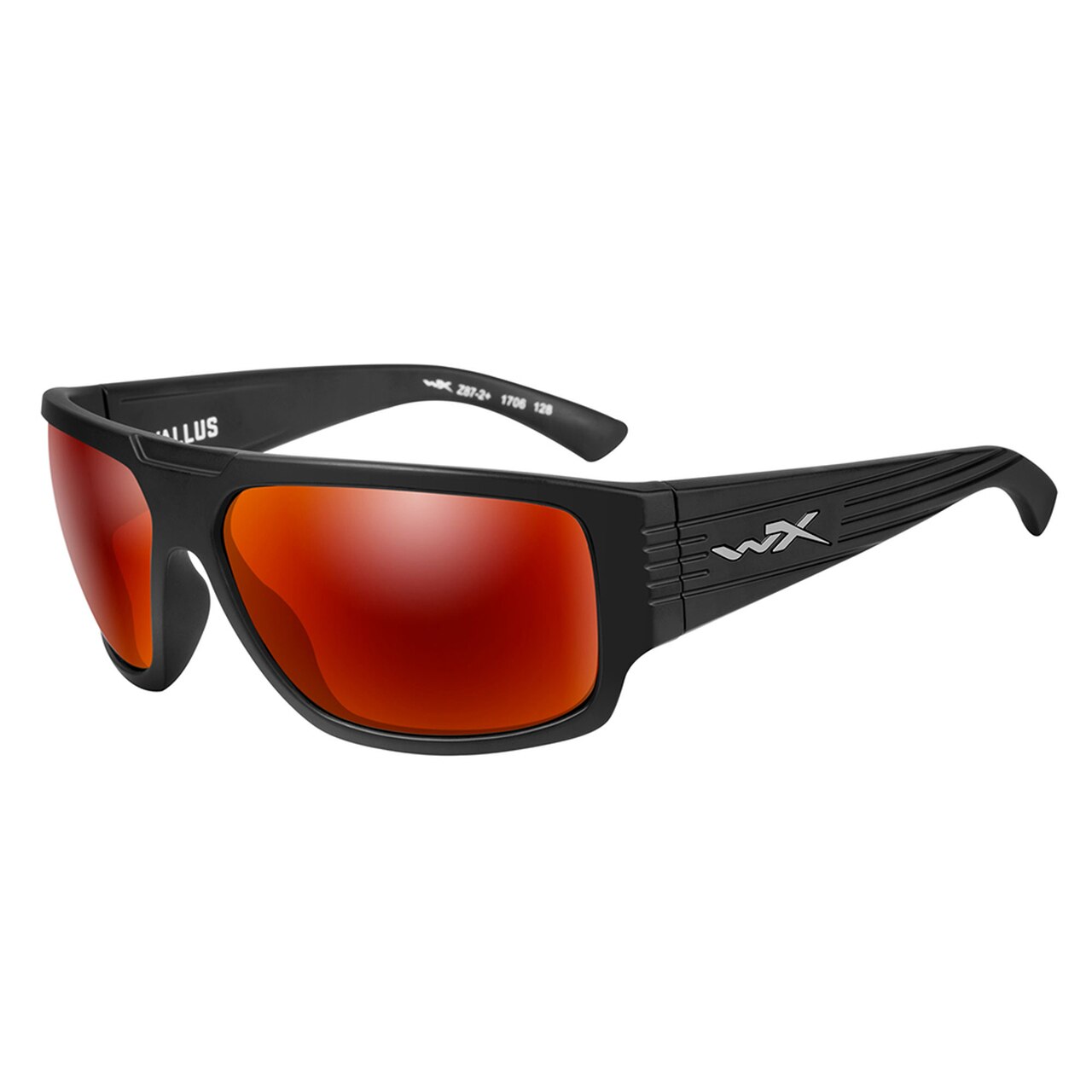 Wiley X Vallus Sunglasses Polarised Crimson Mirror Matte Black Frame Tactical Distributors Ltd New Zealand