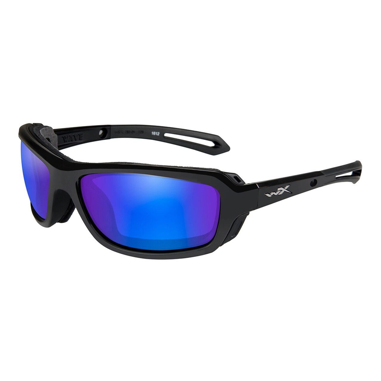 Wiley X Wave Sunglasses Polarised Blue Mirror Gloss Black Frame Tactical Distributors Ltd New Zealand
